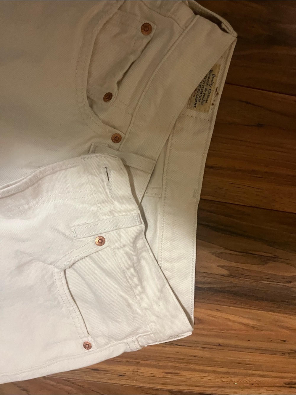 Levi's Women's Straight Cream Denim Jeans